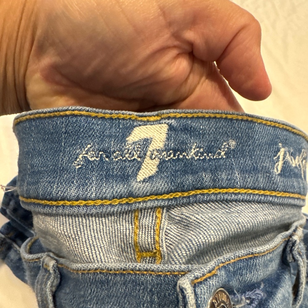 7 For All Mankind Light Blue Boyfriend Jeans